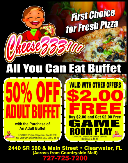 Coupon for Cheese ZZZ Pizza & Buffet